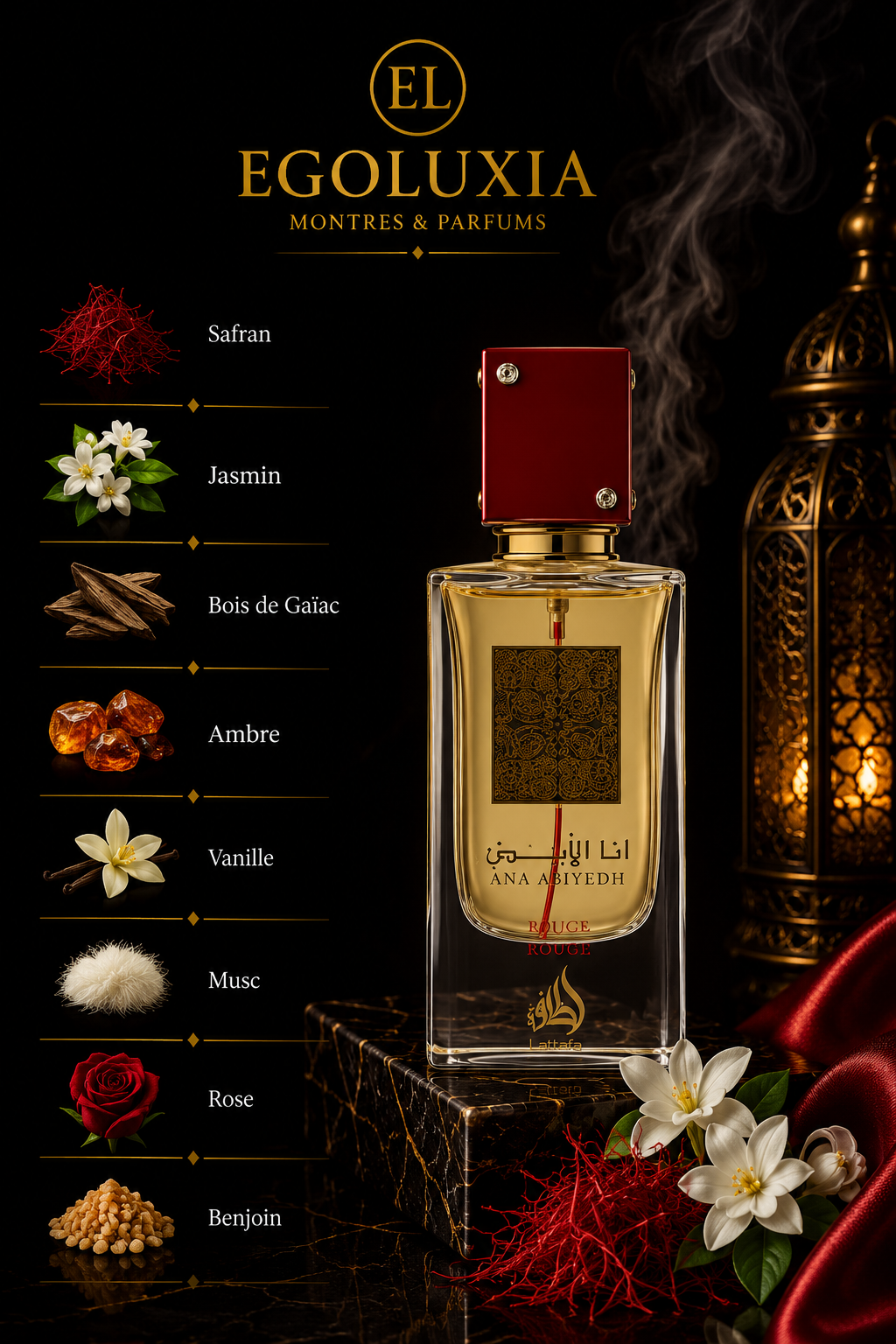 Lattafa Ana Abiyedh Rouge Eau de Parfum Unisexe